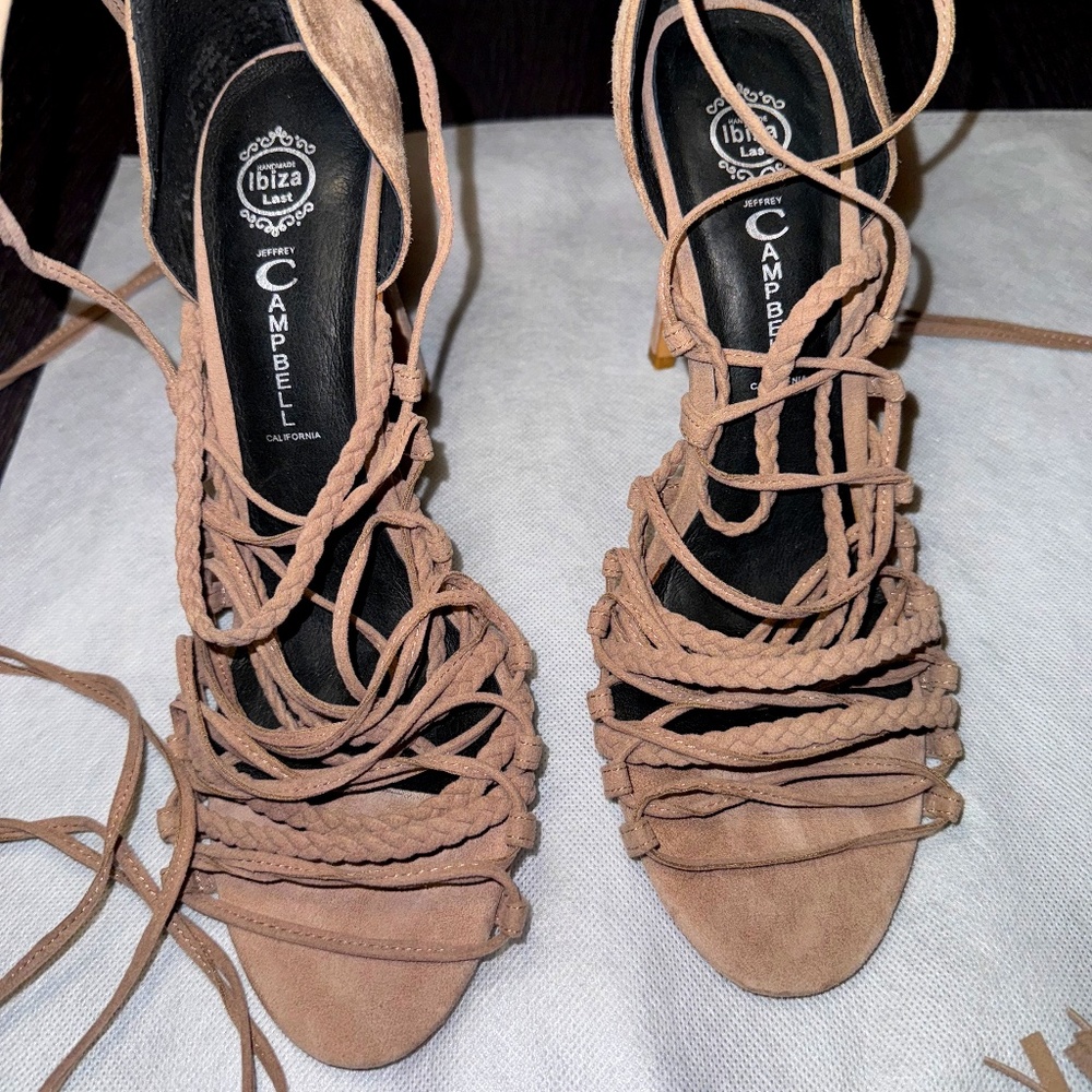 Jeffery Campbell Tie up Sandals Size 10